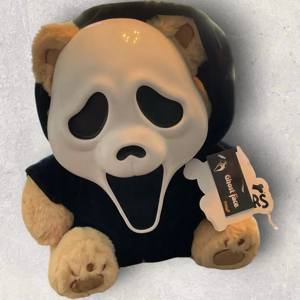 Spirit Halloween Ghost Face Teddy Bear Plush Masked Scream NWT
